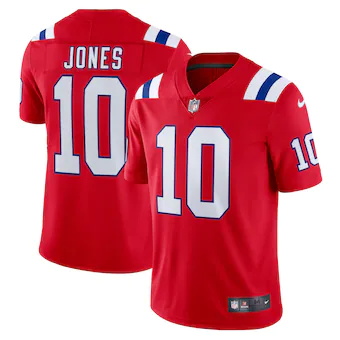 mens nike mac jones red new england patriots vapor limited 